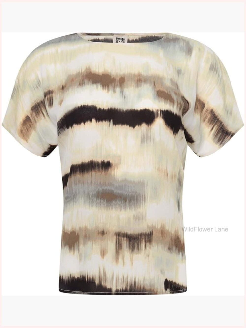 Short Sleeve Bateau Neck Blouse - Regular Fit